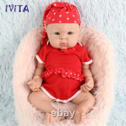 IVITA Cute 19Blue Eyes Boy or Girl Newborn Full Silicone Reborn Baby Doll Gifts