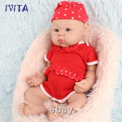 IVITA Cute 19Blue Eyes Boy or Girl Newborn Full Silicone Reborn Baby Doll Gifts