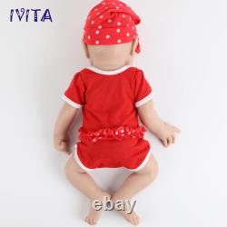IVITA Cute 19Blue Eyes Boy or Girl Newborn Full Silicone Reborn Baby Doll Gifts