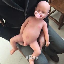 IVITA Full Silicone Reborn Baby BOY Doll 18'' Lifelike Infant Green Eyes Gift