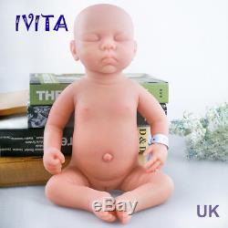 IVITA Lifelike 18'' Eyes Closed Silicone Reborn Baby GIRL 3.2KG Realistic Doll