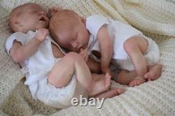 Icradle Reborn Baby Dolls Silicone Full Body 18 Inch Twins Girls