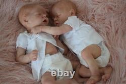 Icradle Reborn Baby Dolls Silicone Full Body 18 Inch Twins Girls