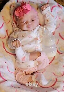 Kameiko Asian reborn baby dolls pre- owned girl doll by Bountiful Baby