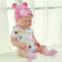 Katie-18.5 in Full Silicone Reborn Baby Girl Doll Platinum Silicone Baby Doll