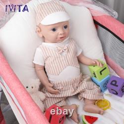 Kids Playmate 19''Lifelike Boy Baby Silicone Reborn Doll Can take a pacifier