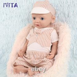 Kids Playmate 19''Lifelike Boy Baby Silicone Reborn Doll Can take a pacifier