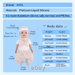 Kids Playmate 19''Lifelike Boy Baby Silicone Reborn Doll Can take a pacifier