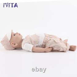 Kids Playmate 19''Lifelike Boy Baby Silicone Reborn Doll Can take a pacifier