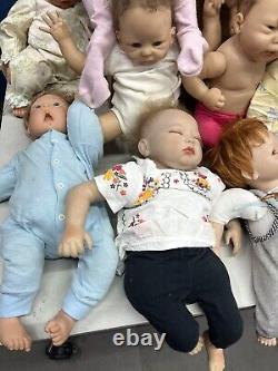 LOT 19 Realistic Baby Dolls Vinyl Plastic Reborn Lee Middleton Adora Reva Used