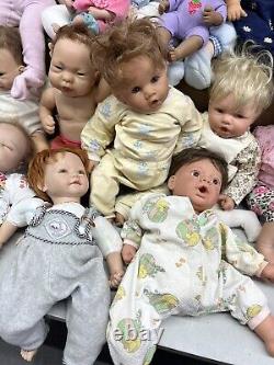 LOT 19 Realistic Baby Dolls Vinyl Plastic Reborn Lee Middleton Adora Reva Used