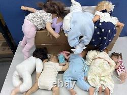 LOT 19 Realistic Baby Dolls Vinyl Plastic Reborn Lee Middleton Adora Reva Used