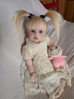 Laci Christine's Reborn Small Toddler Doll Eleanor 21 Rooted Human Hair Sale