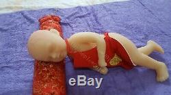 Lifelike 18/46cm 1.8kg/4lb Full Body Solid Soft Silicone Reborn Baby Girl Doll