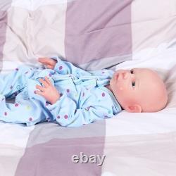 Lifelike 18.5 Full Silicone Reborn Baby Boy Doll Real Touch Drink-Wet Gift Box