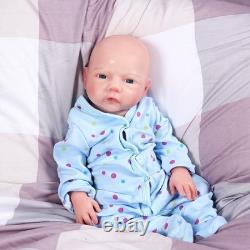 Lifelike 18.5 Full Silicone Reborn Baby Boy Doll Real Touch Drink-Wet Gift Box