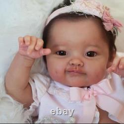 Lifelike 19 Assembled Awake Newborn Baby Reborn Doll Rooted Hair Kids Toy Gift