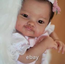 Lifelike 19 Assembled Awake Newborn Baby Reborn Doll Rooted Hair Kids Toy Gift