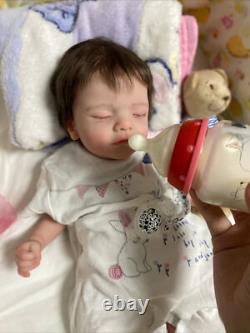 Lifelike 19In Reborn Baby Doll Sam Hand-Rooted Hair Newborn Girl Custom DIY Toy