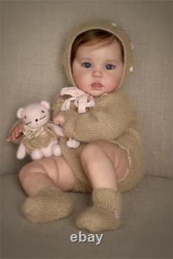 Lifelike 20 Reborn Baby Doll Girl with Open Eyes, Soft Cuddle Body, Realistic F