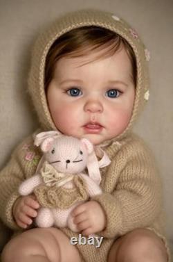 Lifelike 20 Reborn Baby Doll Girl with Open Eyes, Soft Cuddle Body, Realistic F