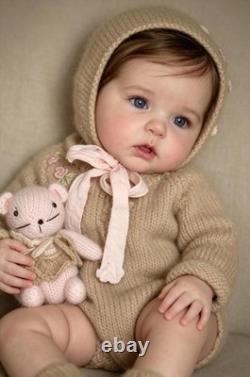 Lifelike 20 Reborn Baby Doll Girl with Open Eyes, Soft Cuddle Body, Realistic F