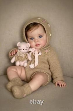 Lifelike 20 Reborn Baby Doll Girl with Open Eyes, Soft Cuddle Body, Realistic F