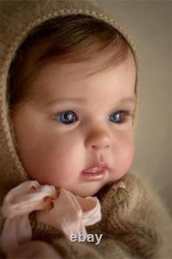 Lifelike 20 Reborn Baby Doll Girl with Open Eyes, Soft Cuddle Body, Realistic F