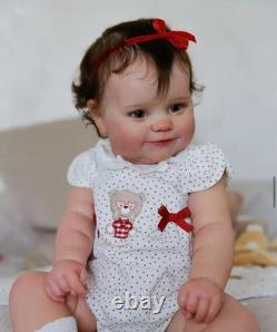 Lifelike 24in Cuddly Rooted Hair Toddler Boy Girl Reborn Baby Doll Collect Gifts