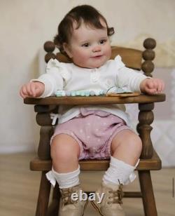 Lifelike 24in Cuddly Rooted Hair Toddler Boy Girl Reborn Baby Doll Collect Gifts