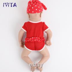 Lifelike Newborn 17'' Eyes Closed Baby Girl Silicone Reborn Infant Doll Gifts