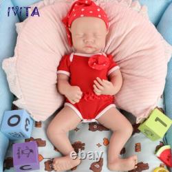 Lifelike Newborn 17'' Eyes Closed Baby Girl Silicone Reborn Infant Doll Gifts