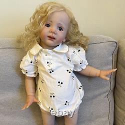 Lifelike Reborn Baby Doll Fritzi Hand Rooted Hair Handmade Toddler Girl Toys