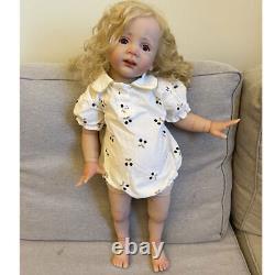 Lifelike Reborn Baby Doll Fritzi Hand Rooted Hair Handmade Toddler Girl Toys