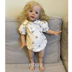 Lifelike Reborn Baby Doll Fritzi Hand Rooted Hair Handmade Toddler Girl Toys