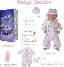 Lifelike Reborn Baby Dolls 18 Inch Realistic Newborn Baby Dolls Girl, Full Sil