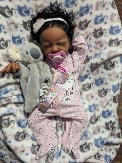 Lifelike Reborn Baby Dolls Biracial/AA/Latina Baby Doll, 19 Inches- 4.5 Pounds