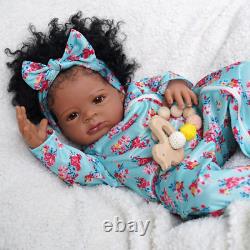 Lifelike Reborn Baby Dolls Black 20 Inch Realistic Newborn Baby Dolls Real Life