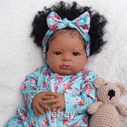 Lifelike Reborn Baby Dolls Black 20 Inch Realistic Newborn Baby Dolls Real Life