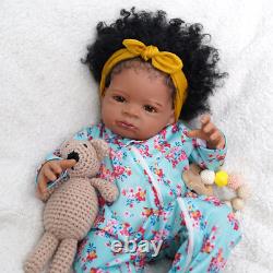 Lifelike Reborn Baby Dolls Black 20 Inch Realistic Newborn Baby Dolls Real Life