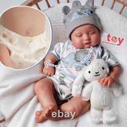 Lifelike Reborn Baby Dolls Boy 19 Inch Full Body Silicone Realistic Newborn Baby