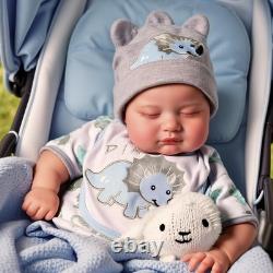Lifelike Reborn Baby Dolls Boy 19 Inch Full Body Silicone Realistic Newborn Baby