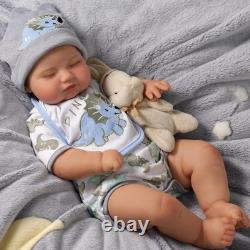 Lifelike Reborn Baby Dolls Boy 19 Inch Full Body Silicone Realistic Newborn Baby