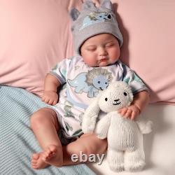 Lifelike Reborn Baby Dolls Boy 19 Inch Full Body Silicone Realistic Newborn Baby