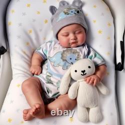 Lifelike Reborn Baby Dolls Boy 19 Inch Full Body Silicone Realistic Newborn Baby