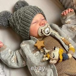 Lifelike Reborn Baby Dolls Silicone Full Body Boy 17-Inch Soft Body Realistic