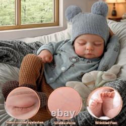 Lifelike Reborn Baby Dolls Silicone Full Body Boy 17-Inch Soft Body Realistic