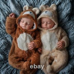 Lifelike Reborn Baby Twins 20 inch Soft Body Realistic Newborn Dolls for Ki