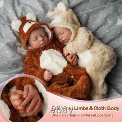 Lifelike Reborn Baby Twins 20 inch Soft Body Realistic Newborn Dolls for Ki