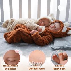 Lifelike Reborn Baby Twins 20 inch Soft Body Realistic Newborn Dolls for Ki